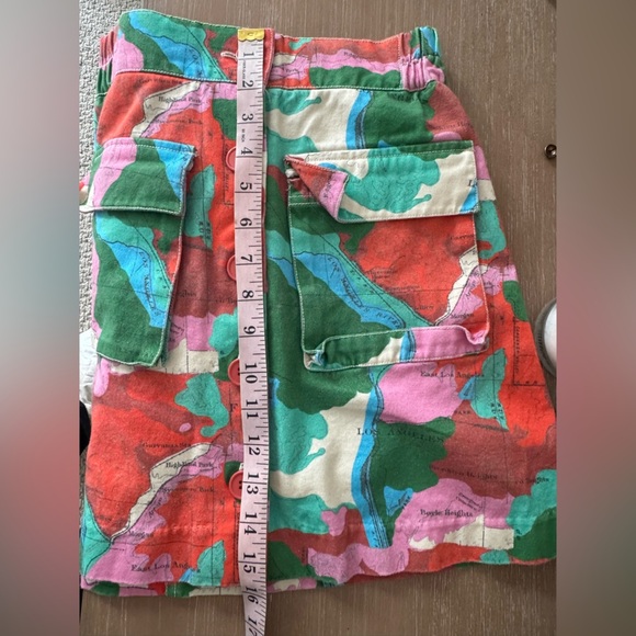 CLARE V. ginette map print mini skirt in multi XS - Picture 10 of 11